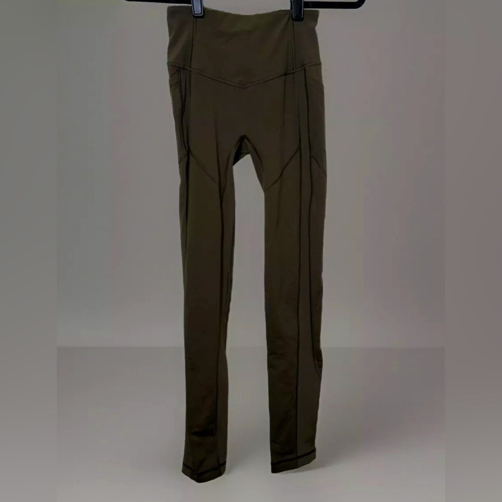 Lululemon All The Right Places Pant II Leggings 28" Olive Green W5AZTS Womens 4